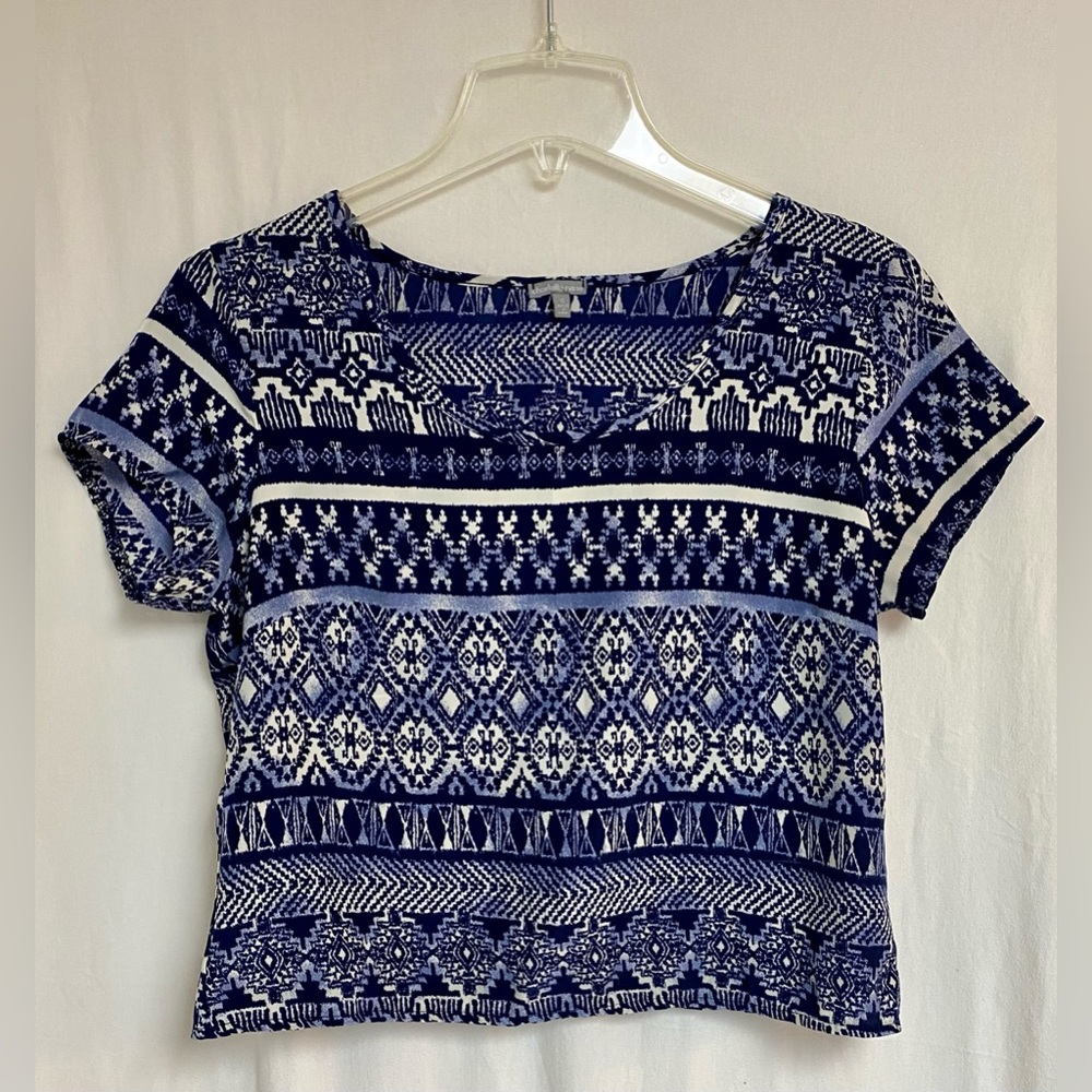 Charlotte Russe Tribal Open Back Blouse